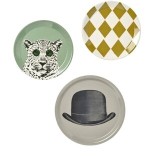 IKEA GALLERISKOG Decorative Plate Set with Various Designs New In Box